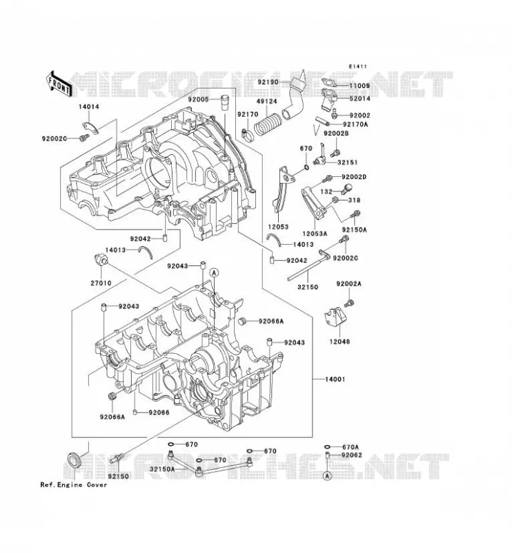 CRANKCASE(S) Kawasaki MOTOS 900 1995 NINJA ZX-9R  ZX900-B2
