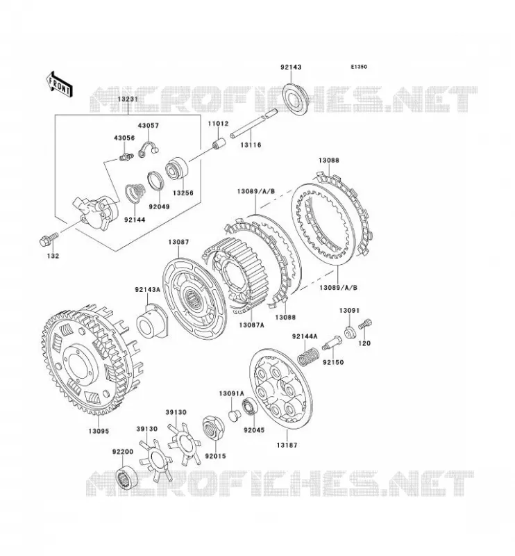 CLUTCH Kawasaki MOTOS 900 1995 NINJA ZX-9R  ZX900-B2