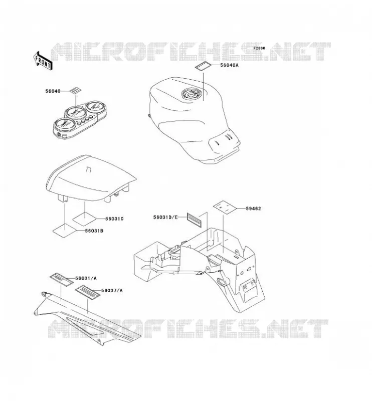 LABELS Kawasaki MOTOS 900 1996 NINJA ZX-9R  ZX900-B3