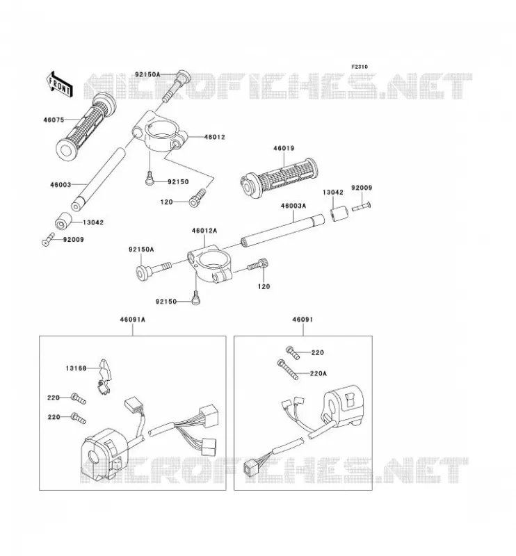 HANDLEBAR Kawasaki MOTOS 900 1996 NINJA ZX-9R  ZX900-B3