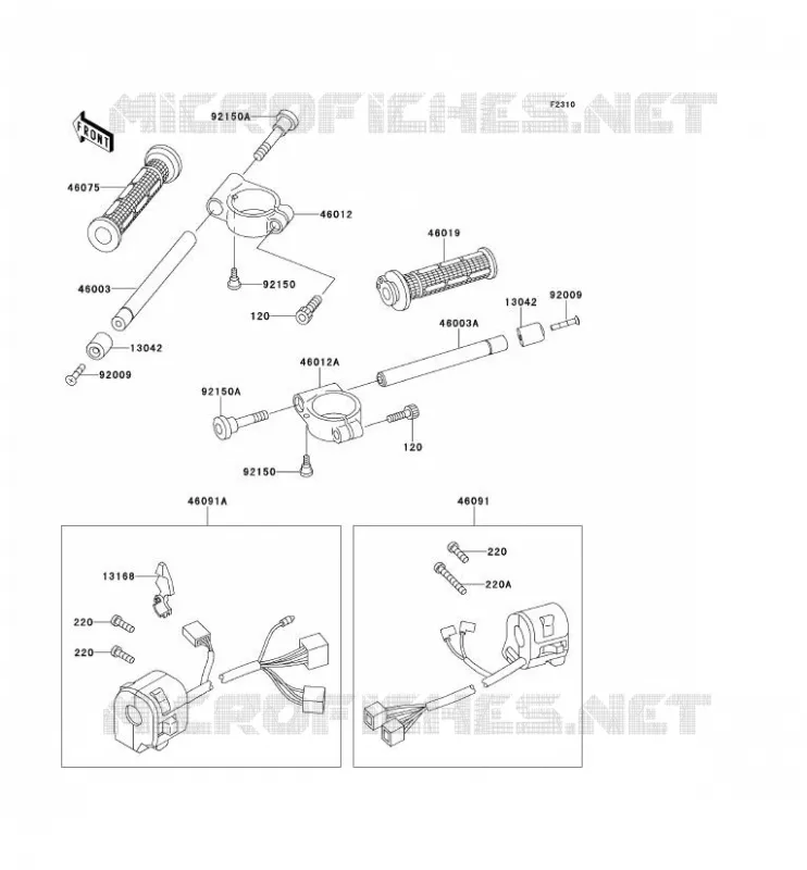 HANDLEBAR Kawasaki MOTOS 900 1996 NINJA ZX-9R  ZX900-B3