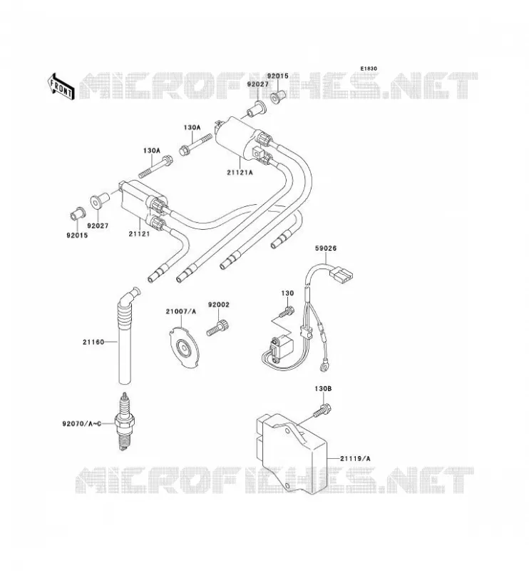 IGNITION SYSTEM Kawasaki MOTOS 900 1996 NINJA ZX-9R  ZX900-B3