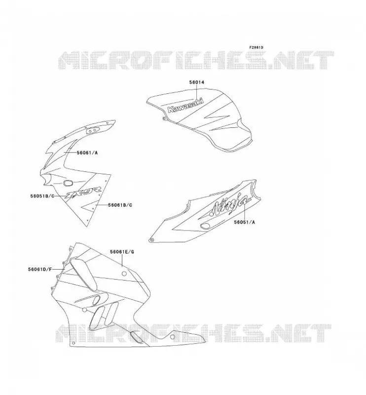 STICKER(EBONY/GRAYSTONE/GRAY) Kawasaki MOTOS 900 1996 NINJA ZX-9R  ZX900-B3