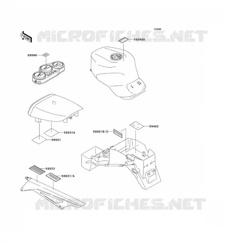 LABELS Kawasaki MOTOS 900 1997 NINJA ZX-9R  ZX900-B4