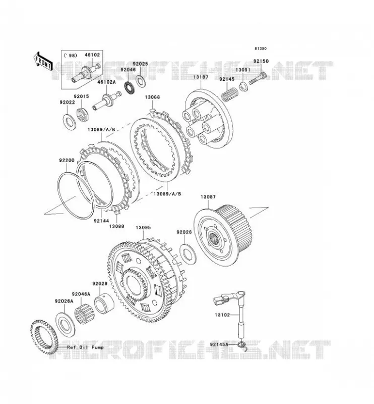 CLUTCH Kawasaki MOTOS 900 1999 NINJA ZX-9R  ZX900-C2
