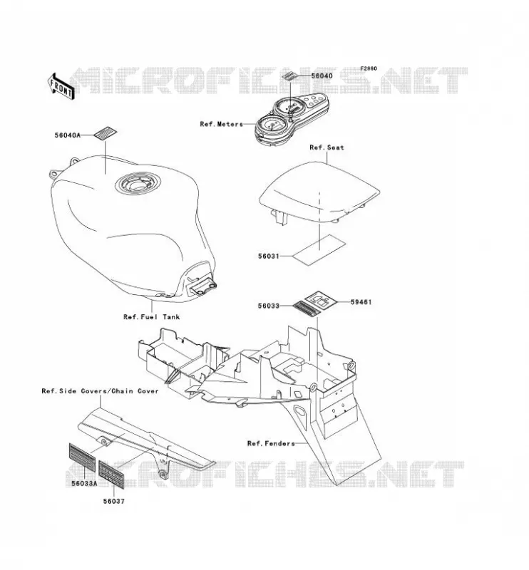 LABELS Kawasaki MOTOS 900 1999 NINJA ZX-9R  ZX900-C2