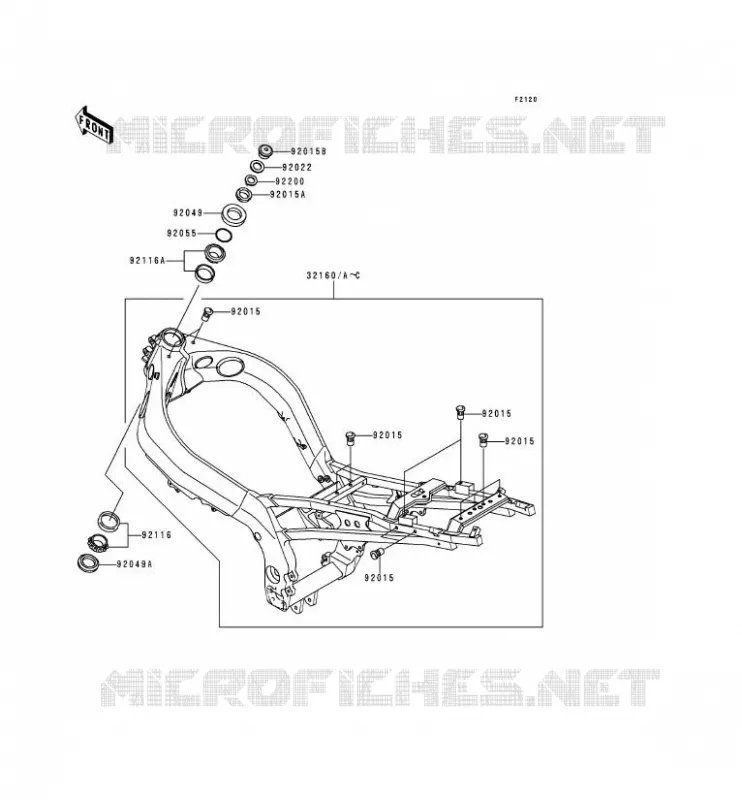 CHASSIS Kawasaki MOTOS 900 1999 NINJA ZX-9R  ZX900-C2