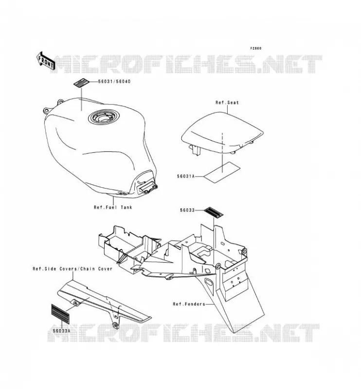 LABELS Kawasaki MOTOS 900 1999 NINJA ZX-9R  ZX900-C2