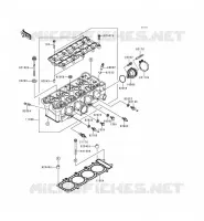 CYLINDER HEAD voor Kawasaki NINJA ZX-9R 1999