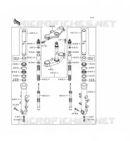 FRONT FORK( JKAZX900CDA032420) voor Kawasaki NINJA ZX-9R 1999