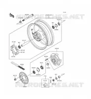 REAR HUB voor Kawasaki NINJA ZX-9R 1999