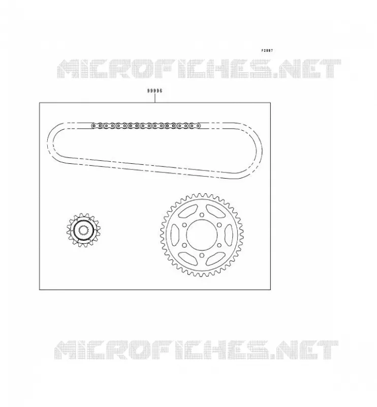 CHAIN KIT Kawasaki MOTOS 900 1999 NINJA ZX-9R  ZX900-D2