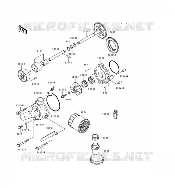 OIL PUMP Kawasaki MOTOS 900 1999 NINJA ZX-9R  ZX900-D2