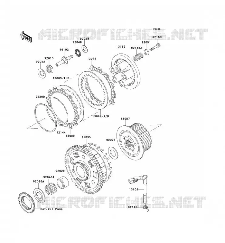CLUTCH Kawasaki MOTOS 900 2000 NINJA ZX-9R  ZX900-E1H