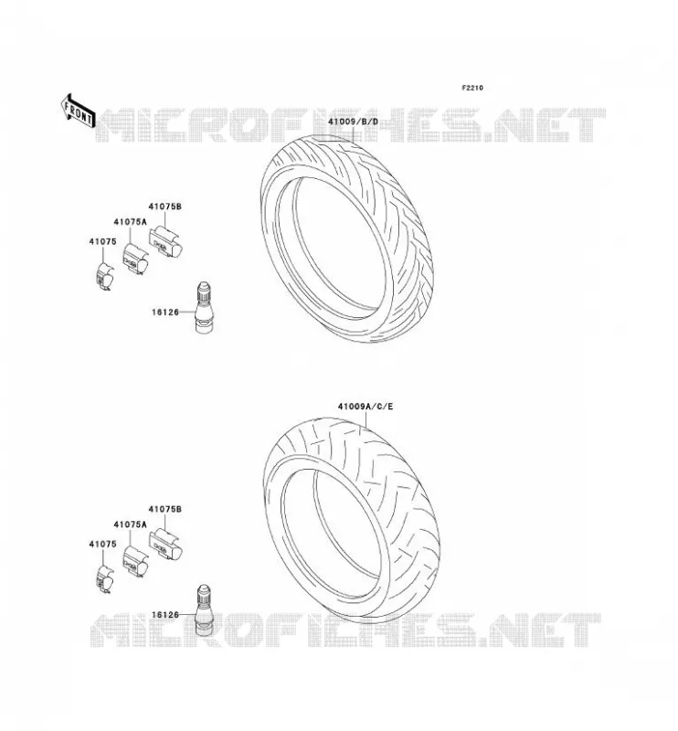 TIRES Kawasaki MOTOS 900 2000 NINJA ZX-9R  ZX900-E1P