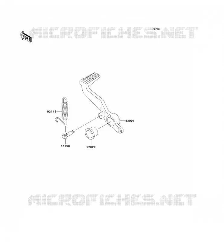 BRAKE PEDAL Kawasaki MOTOS 900 2000 NINJA ZX-9R  ZX900-E1P