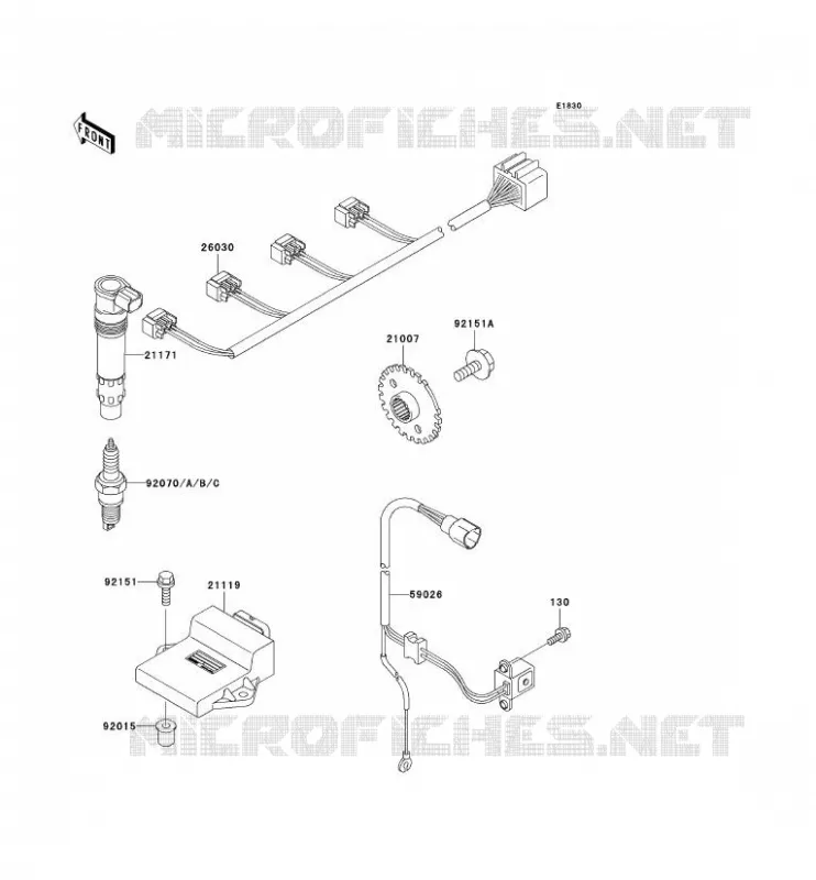IGNITION SYSTEM Kawasaki MOTOS 900 2000 NINJA ZX-9R  ZX900-E1P