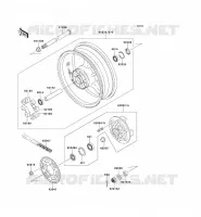 REAR HUB voor Kawasaki NINJA ZX-9R 2001