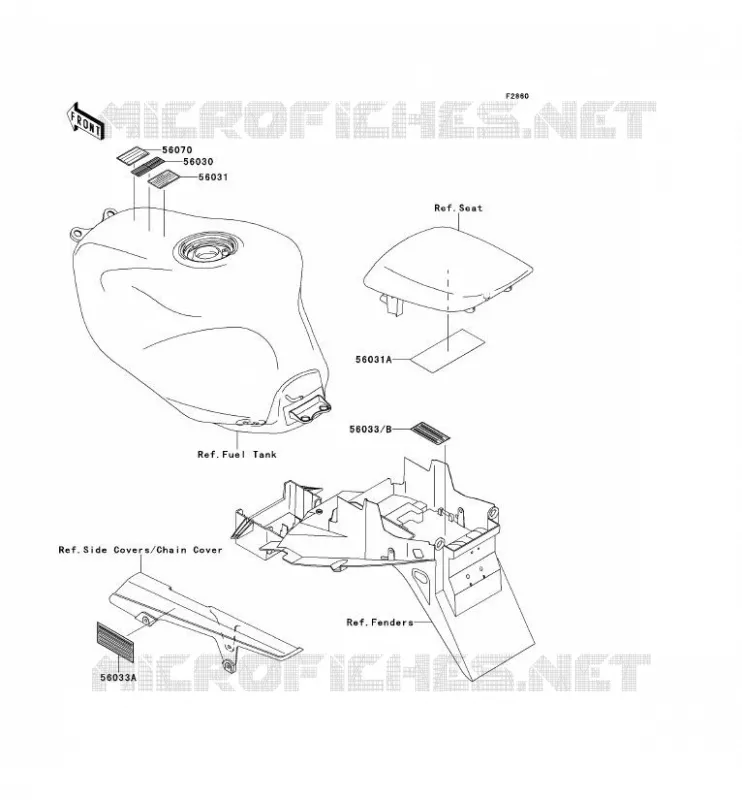 LABELS Kawasaki MOTOS 900 2001 NINJA ZX-9R  ZX900-E2H
