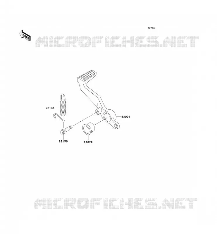 BRAKE PEDAL Kawasaki MOTOS 900 2001 NINJA ZX-9R  ZX900-E2P