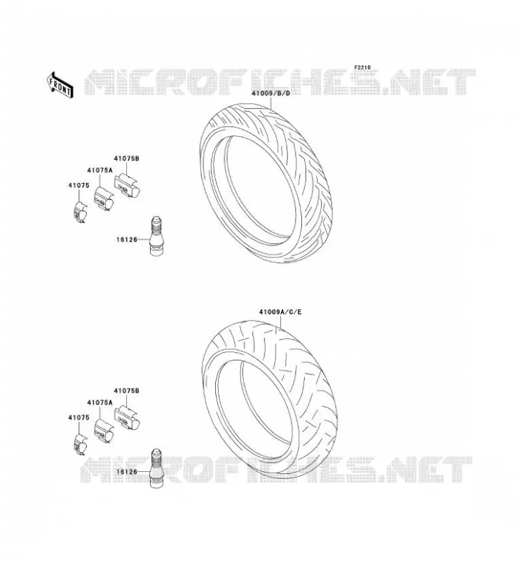 TIRES Kawasaki MOTOS 900 2001 NINJA ZX-9R  ZX900-E2P