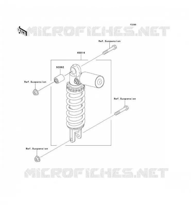 SUSPENSION - SHOCK ABSORBER Kawasaki MOTOS 900 2001 NINJA ZX-9R  ZX900-E2P