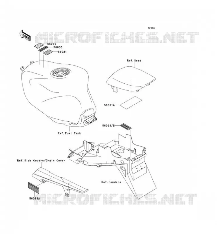 LABELS Kawasaki MOTOS 900 2001 NINJA ZX-9R  ZX900-E2P