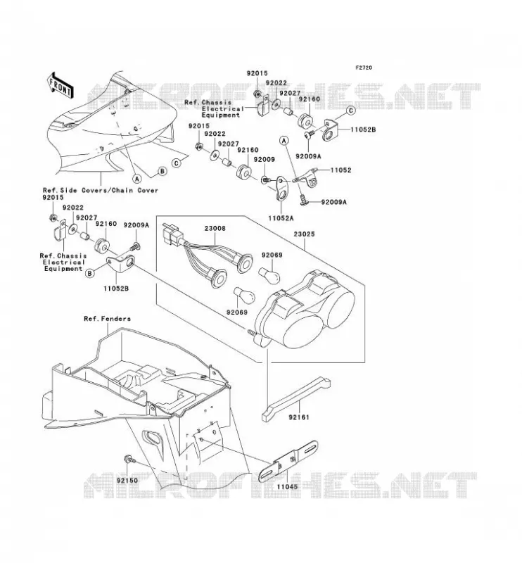 TAILIGHT(S) Kawasaki MOTOS 900 2002 NINJA ZX-9R  ZX900-F1