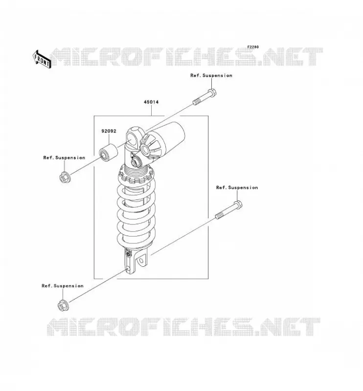 SUSPENSION - SHOCK ABSORBER Kawasaki MOTOS 900 2002 NINJA ZX-9R  ZX900-F1P