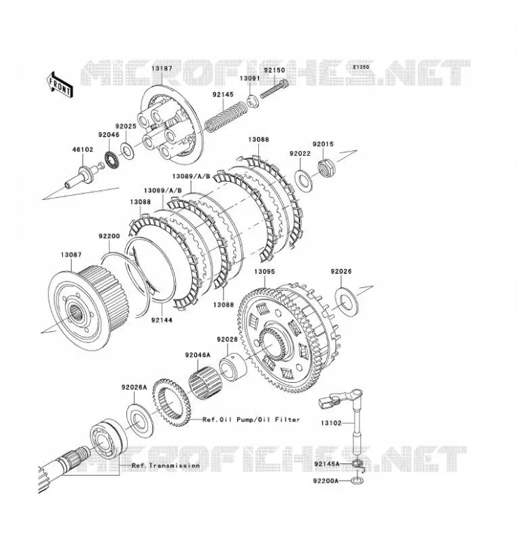 CLUTCH Kawasaki MOTOS 900 2003 NINJA ZX-9R  ZX900-F2