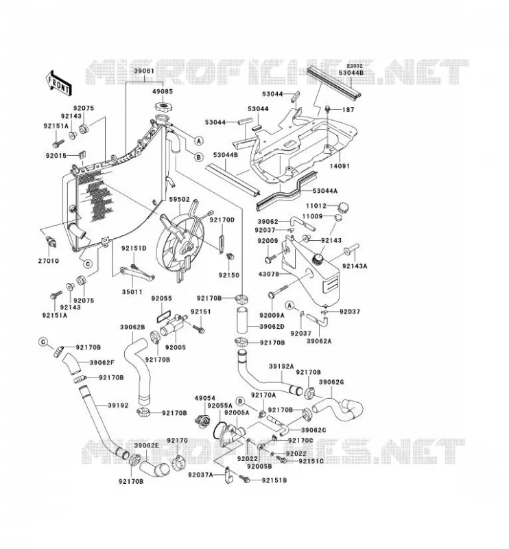 RADIATOR Kawasaki MOTOS 900 2003 NINJA ZX-9R  ZX900-F2
