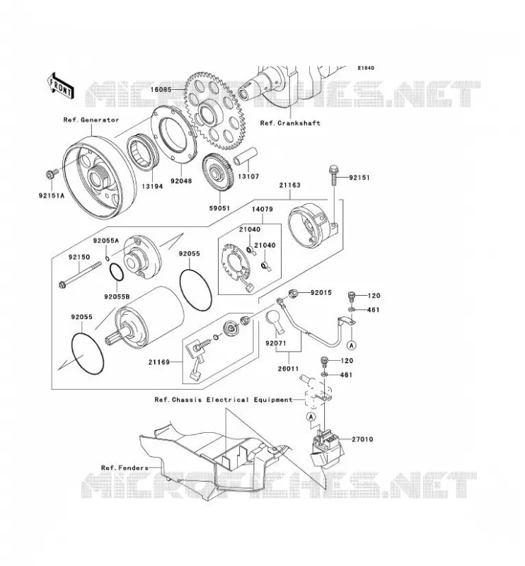 STARTER MOTOR Kawasaki MOTOS 900 2003 NINJA ZX-9R  ZX900-F2