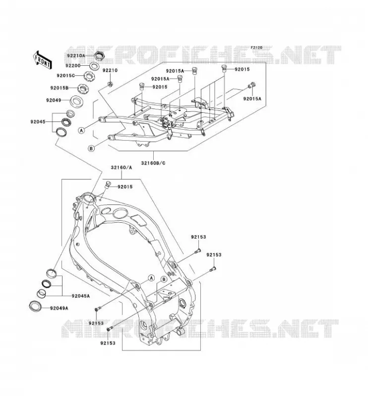 CHASSIS Kawasaki MOTOS 900 2003 NINJA ZX-9R  ZX900-F2H