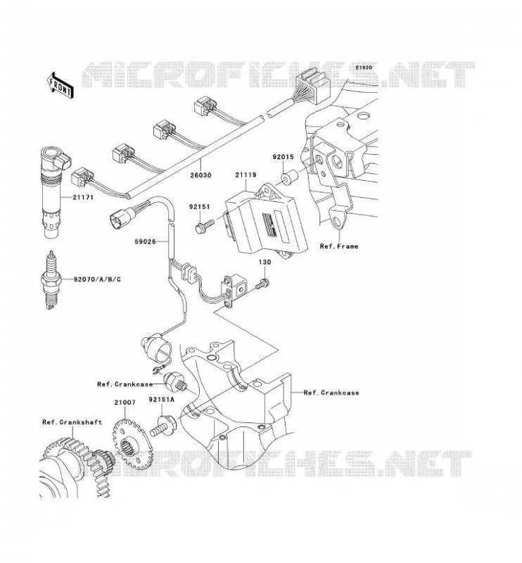 IGNITION SYSTEM Kawasaki MOTOS 900 2003 NINJA ZX-9R  ZX900-F2H