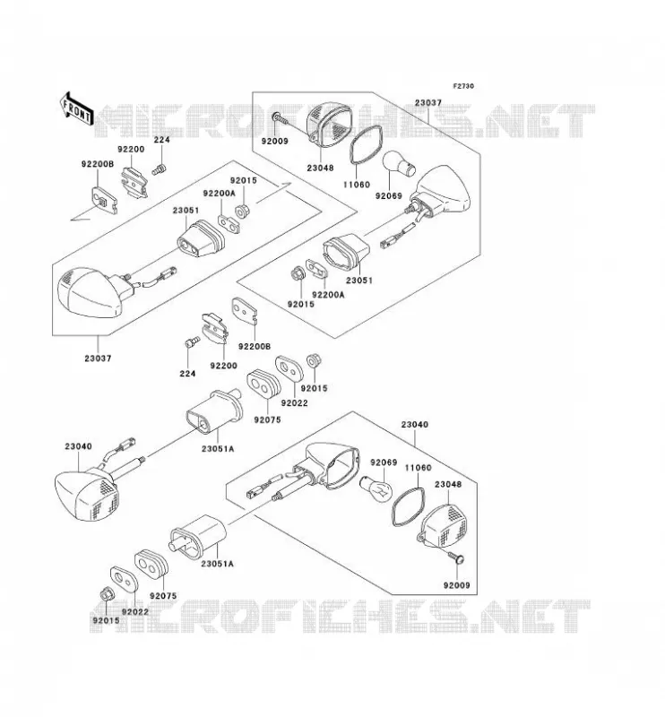 INDICATORS Kawasaki MOTOS 900 2003 NINJA ZX-9R  ZX900-F2H