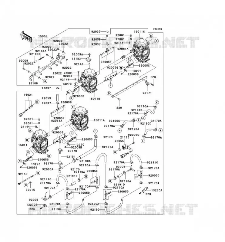 CARBURETOR(FR) Kawasaki MOTOS 900 2003 NINJA ZX-9R  ZX900-F2P