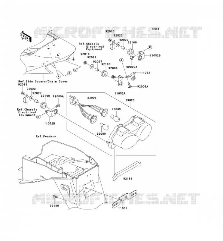 TAILIGHT(S) Kawasaki MOTOS 900 2003 NINJA ZX-9R  ZX900-F2P