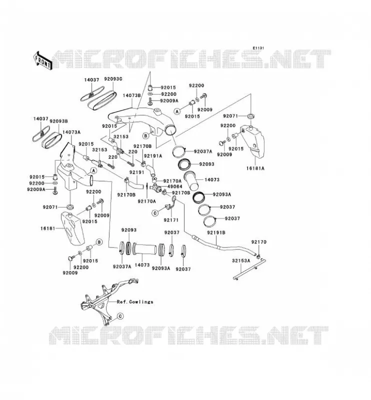 DUCT Kawasaki MOTOS 900 2003 NINJA ZX-9R  ZX900-F2P