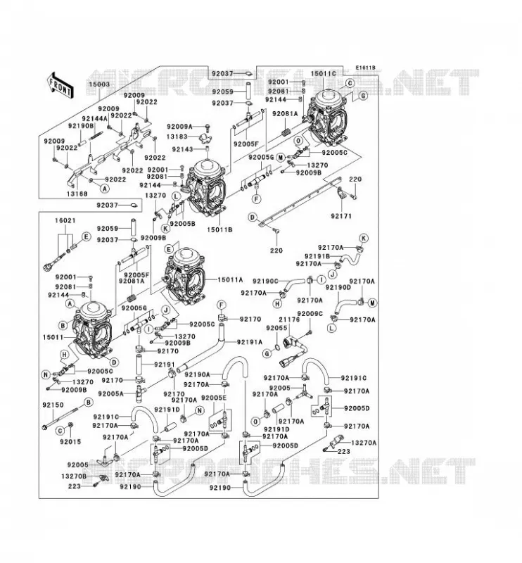 CARBURETOR(FR) Kawasaki MOTOS 900 2003 NINJA ZX-9R  ZX900-F2P