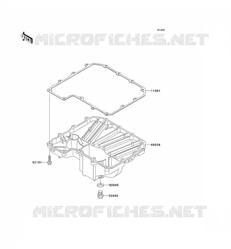 OIL PAN Kawasaki MOTOS 900 2003 NINJA ZX-9R  ZX900-F2P