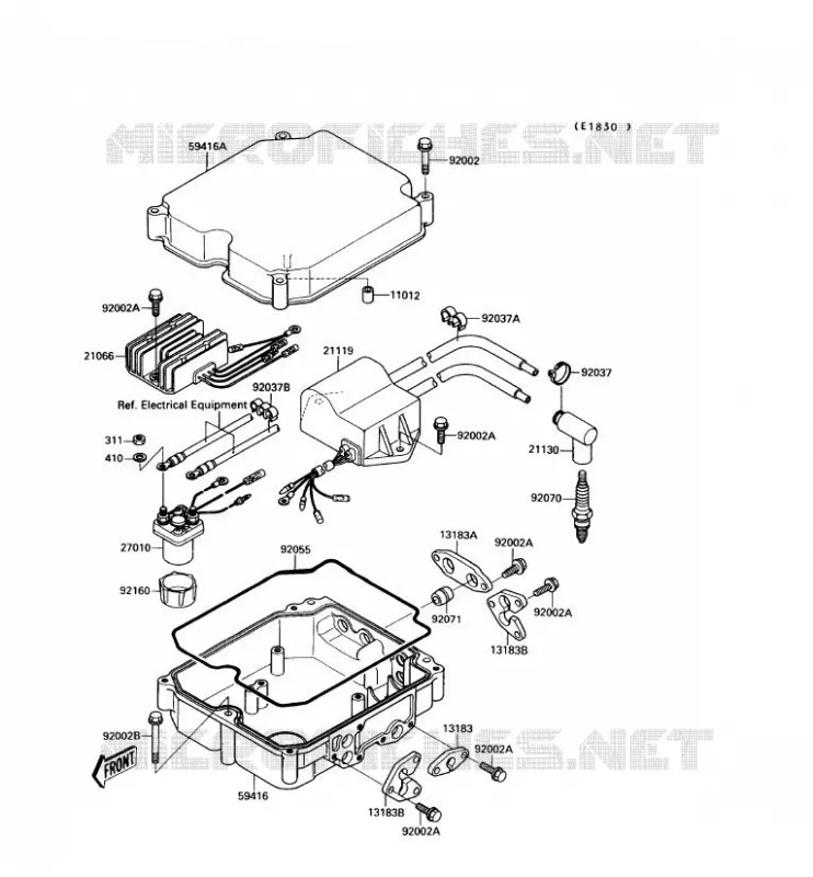 IGNITION SYSTEM Kawasaki JET SKI 650 1990 JET MATE  JB650-A2