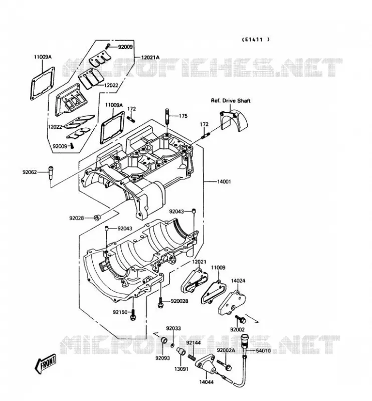 CRANKCASE(S) Kawasaki JET SKI 650 1990 JET MATE  JB650-A2