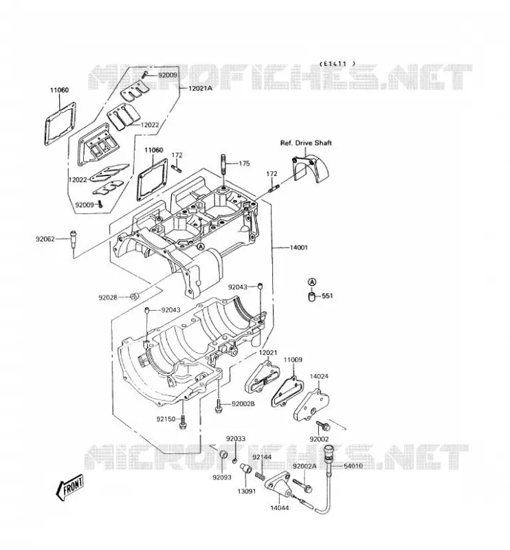 CRANKCASE(S) Kawasaki JET SKI 650 1991 JET MATE  JB650-A3