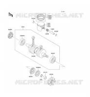 CRANKSHAFT   PISTON voor Kawasaki JET SKI X-2 1995