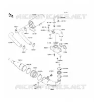 EXHAUST voor Kawasaki JET SKI X-2 1995