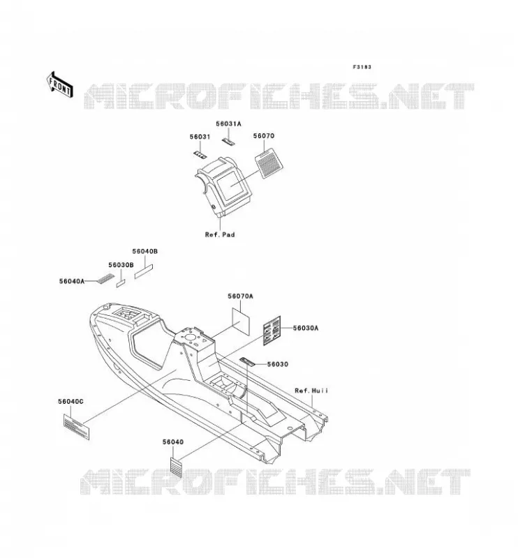 LABELS Kawasaki JET SKI 650 1995 JET SKI X-2  JF650-A10