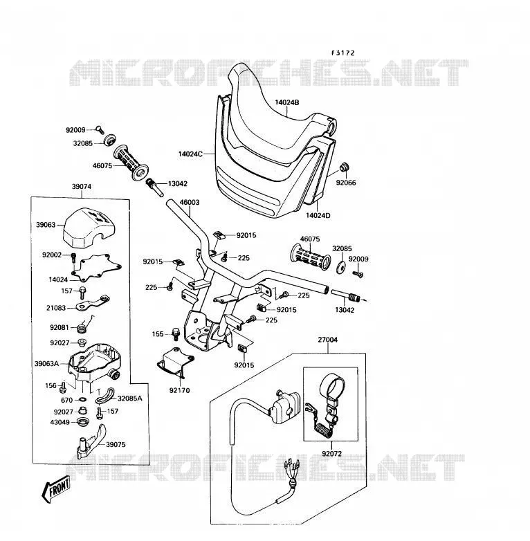 HANDLEBAR Kawasaki JET SKI 650 1990 JET SKI TS  JF650-B2
