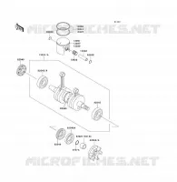 CRANKSHAFT   PISTON voor Kawasaki JET SKI TS 1993