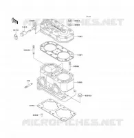 CYLINDER HEAD   CYLINDER voor Kawasaki JET SKI TS 1993
