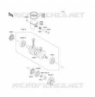 CRANKSHAFT   PISTON voor Kawasaki JET SKI TS 1993